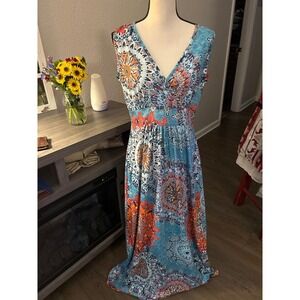Woosea‎ dress size 8 sleeveless long colorful